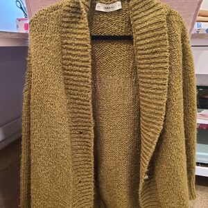Zara Oversized Knit Cardigan Olive Green